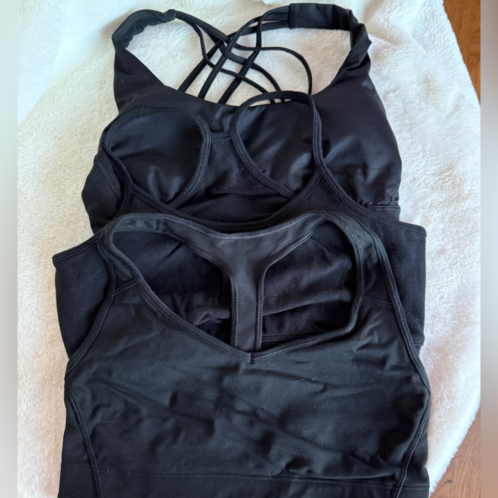 Black sports bra set of 3 Small Victoria’s Secret